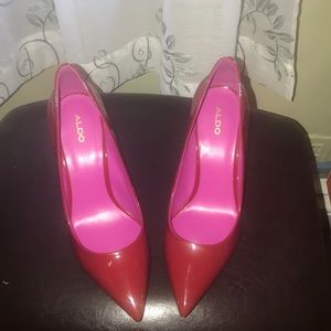 Fire Red Aldo Pumps Sz 11